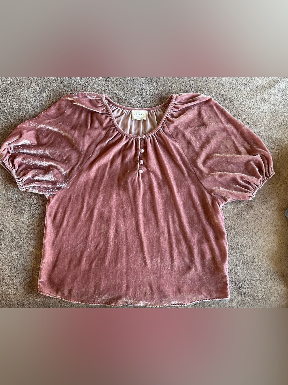 Sezane velvet top S